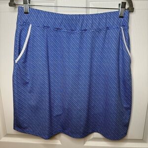Sport Haley Women’s Tennis Gold Athletic Skort Blue Herringbone Size Medium GUC